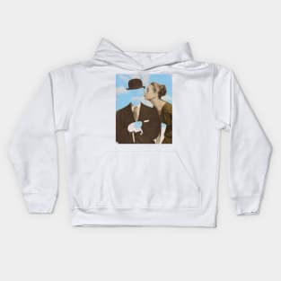 Kissing Magritte Kids Hoodie